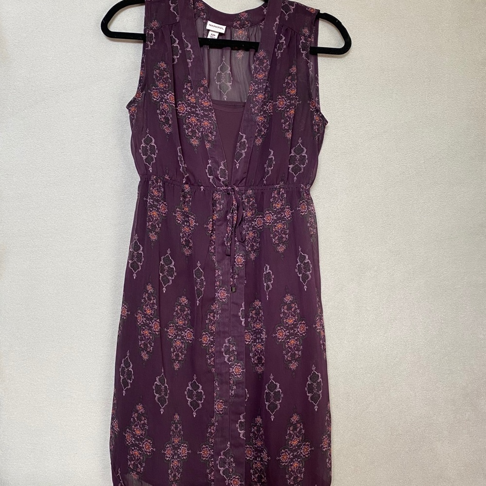 Merona Purple Moroccan Print Dress Size Small